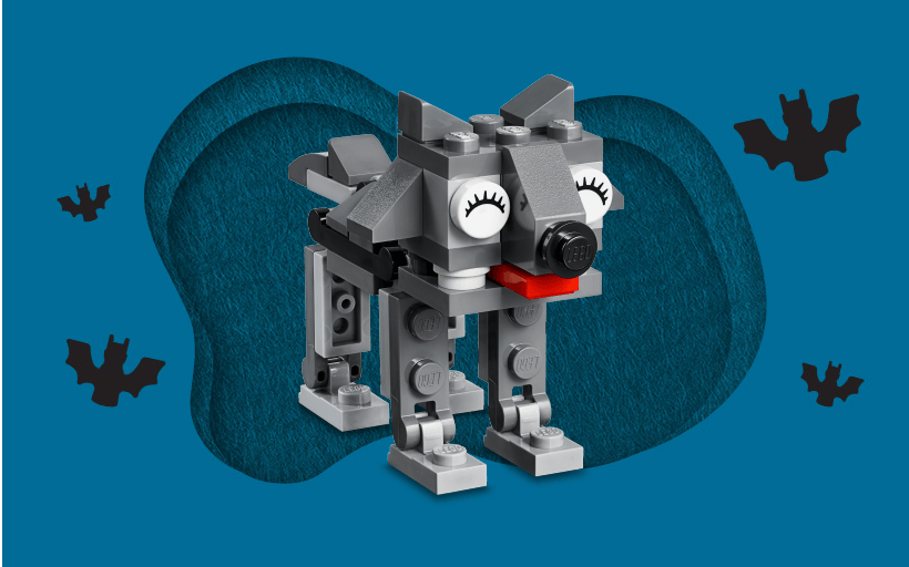 Build a fearsome LEGO® wolf