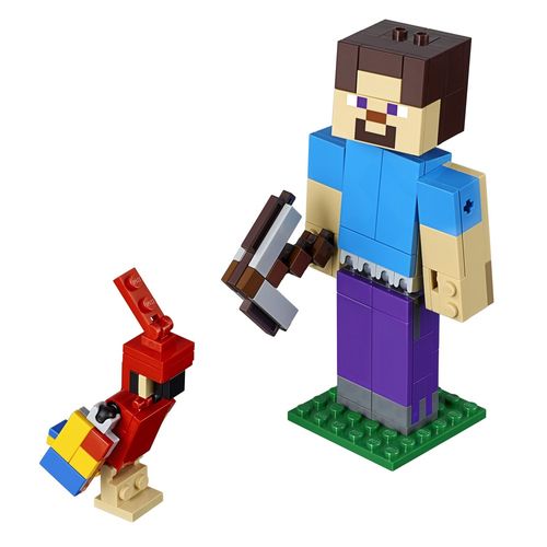 LEGO® Minecraft® - Grande Steve com o Papagaio