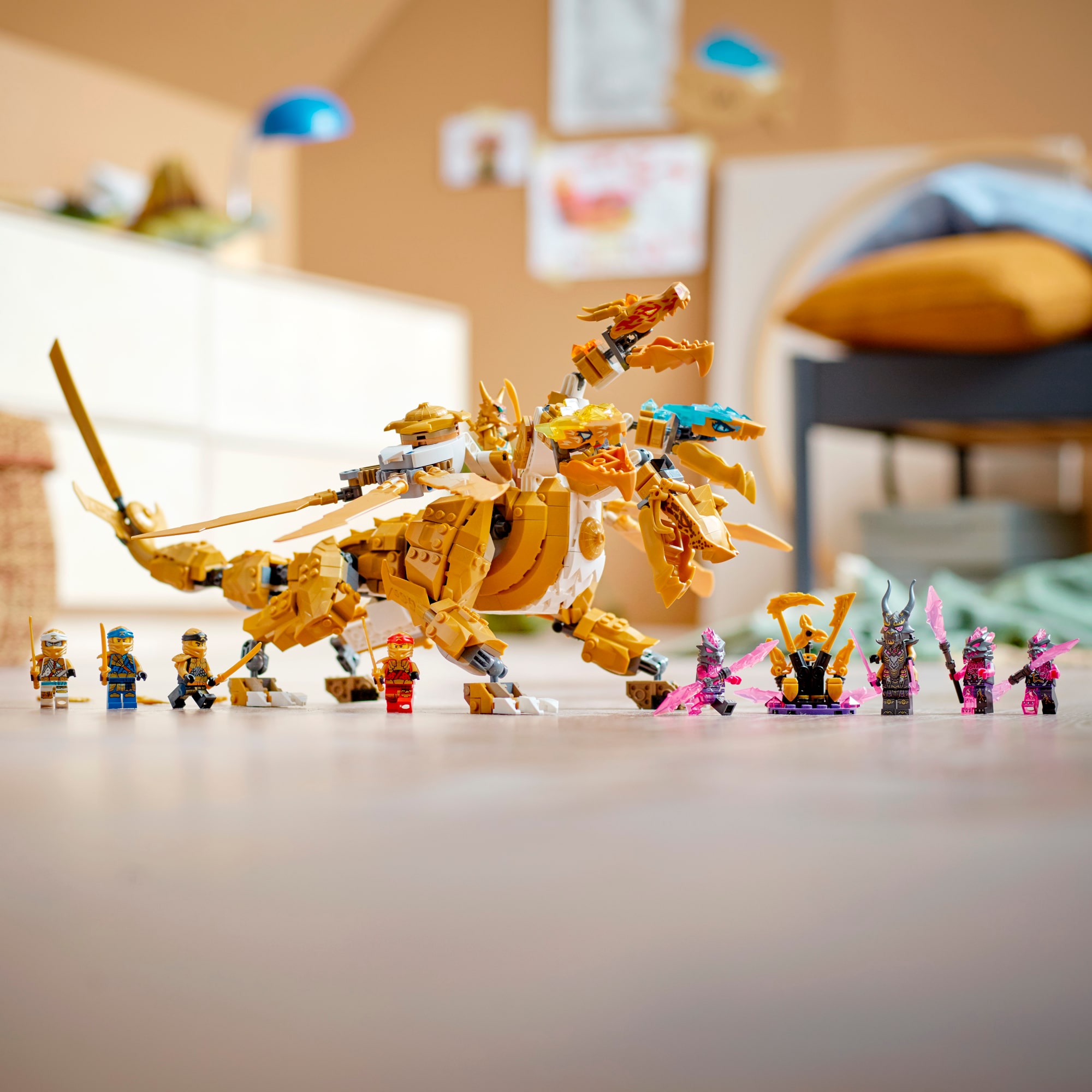 Lego Jogo Explorador Do Dragão Dourado Kai Colorido