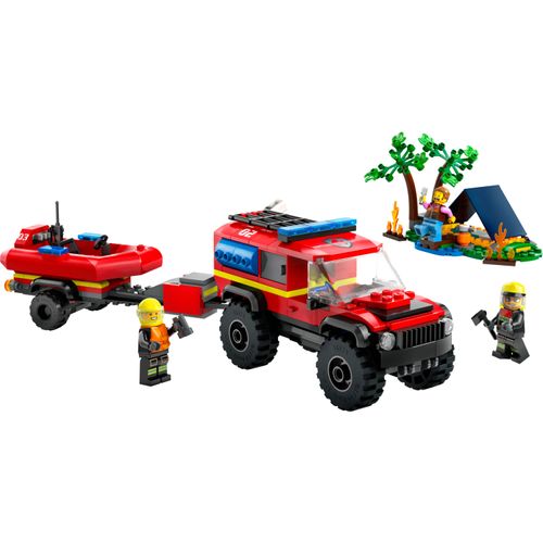 LEGO® City - Caminhão dos Bombeiros 4x4 com Barco de Resgate
