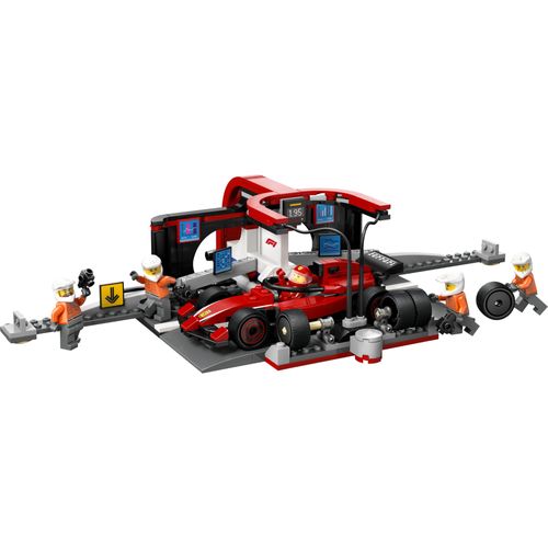 LEGO® City - Pit Stop e equipe da F1® com carro Ferrari