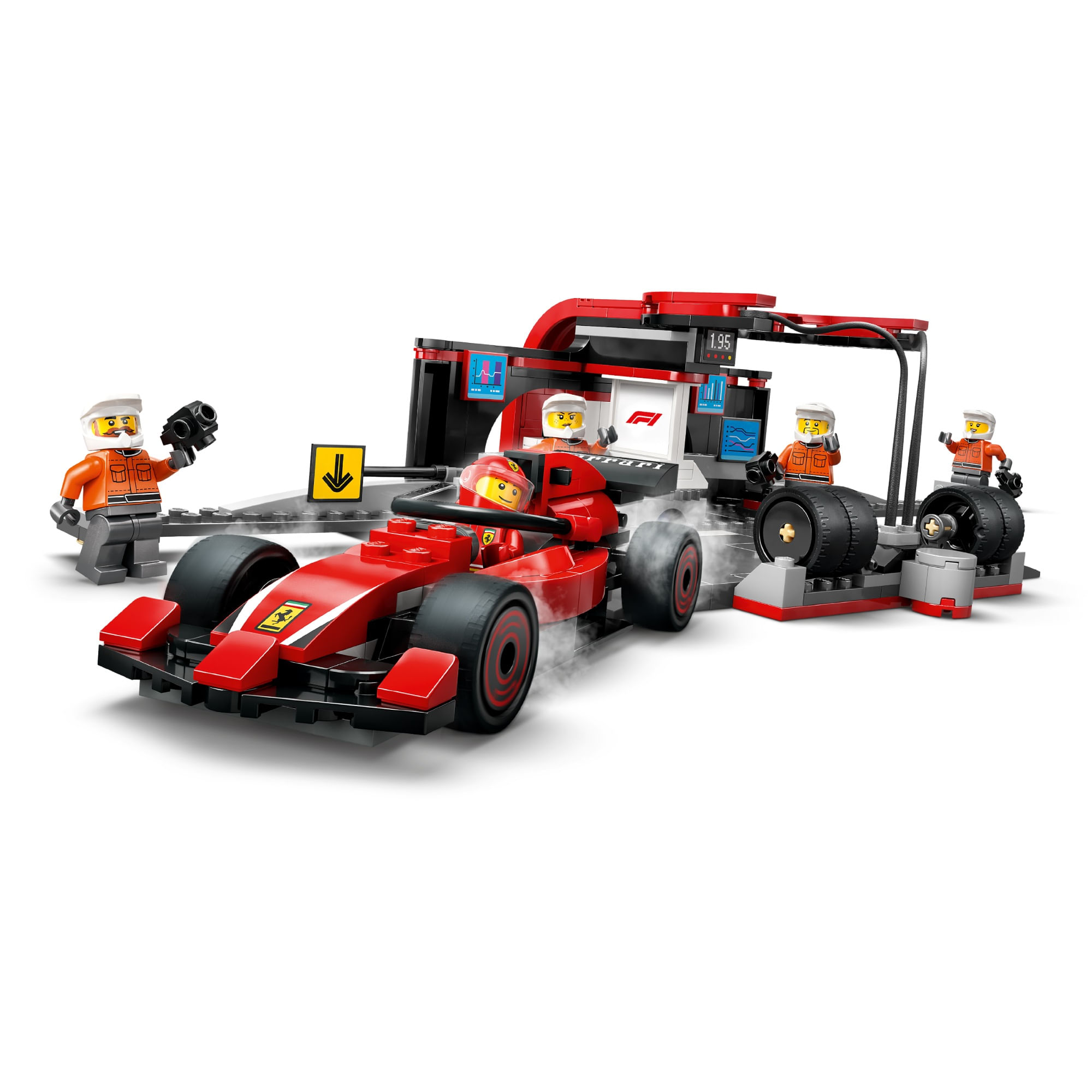 Pit Stop e equipe de pit stop da F1® com carro Ferrari 60443 - Lego®