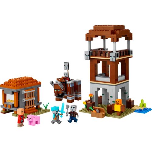 LEGO® Minecraft - O Posto Avançado do Saqueador e o Devastador
