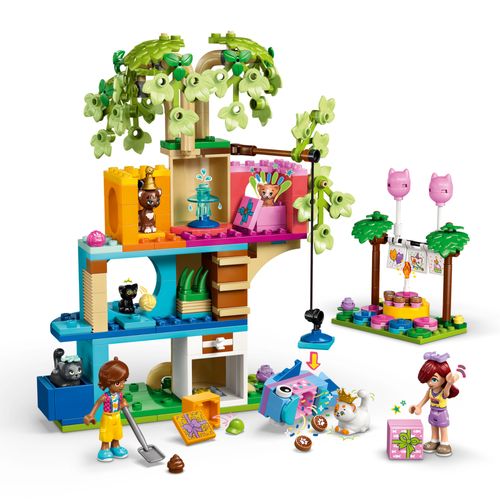 LEGO® Friends - Festa de aniversário de gato e casa na árvore